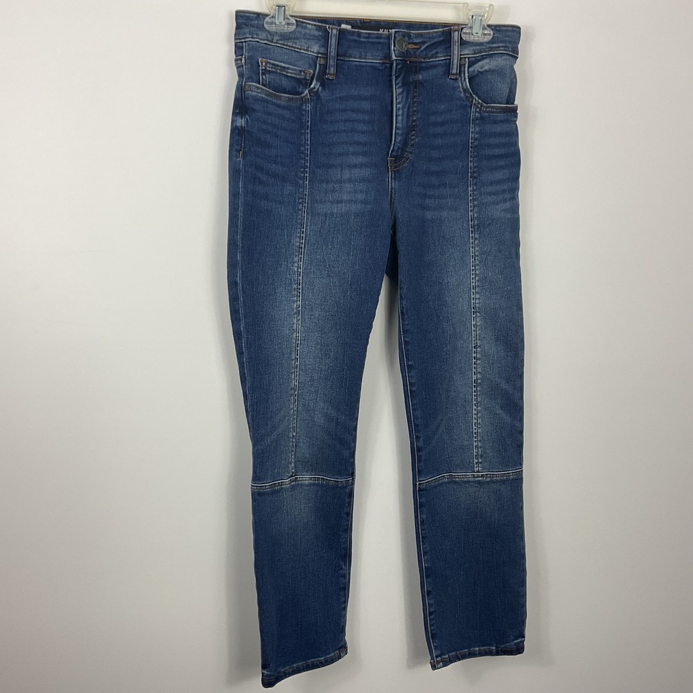 Kut from the Kloth Reese Fab Ab High Rise Ankle Straight Leg Seamed Jeans Size 4